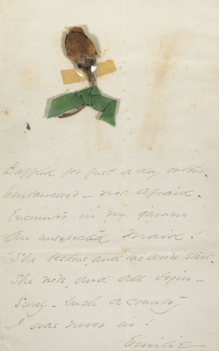 Written manuscript, Baffled for just a day or two (first line) Autograph manuscript, signed (1860)