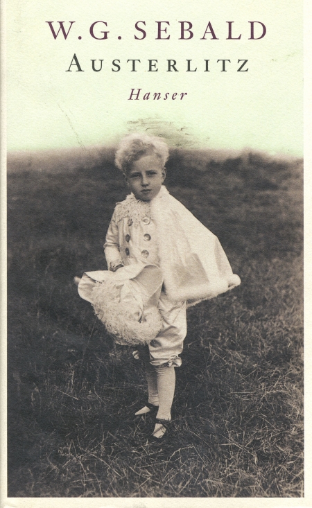 Cover of novel Austerlitz depicting an individual dressed in all white