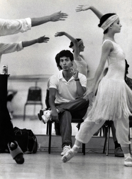 Jimmy Gamonet de los Heros dancing and rehearsing "Transtangos," 1987.