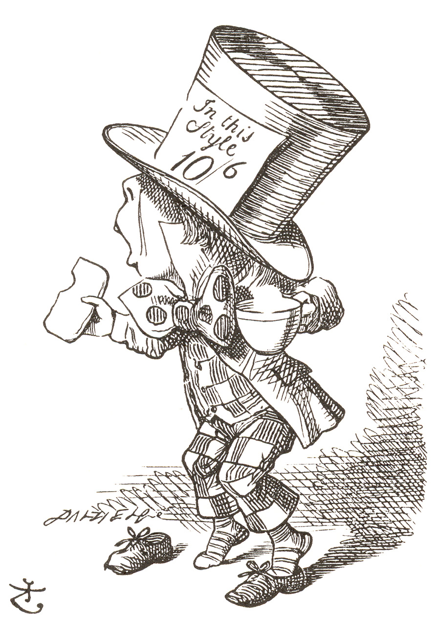 The Mad Hatter's Tea Party, illustration from 'Alice's Adventures