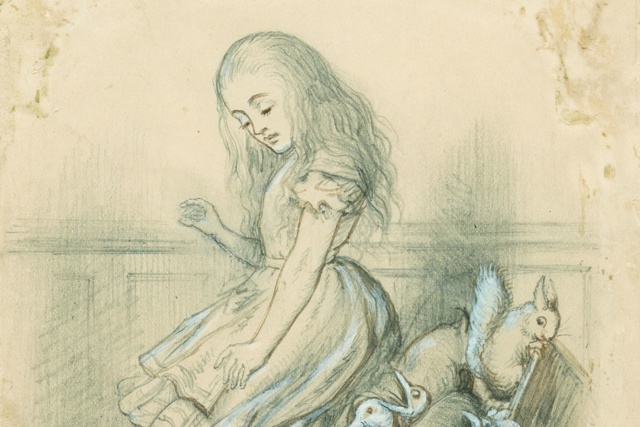 A drawing of Alice by John Tenniel, circa 1864