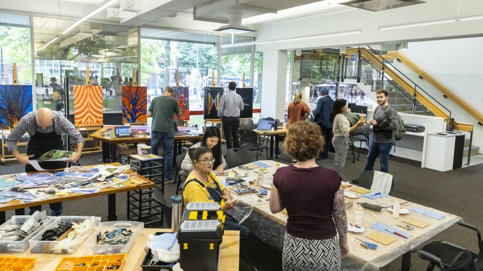 Art Tech Psyche event at Cabot library