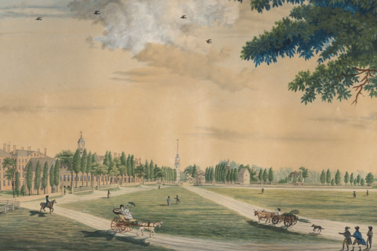Cambridge Common illustration during revolutionary times