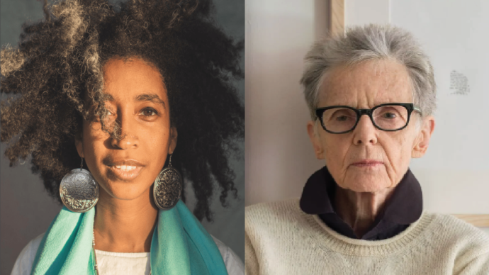 Side-by-side images of Alexis Gumbs and Susan Howe