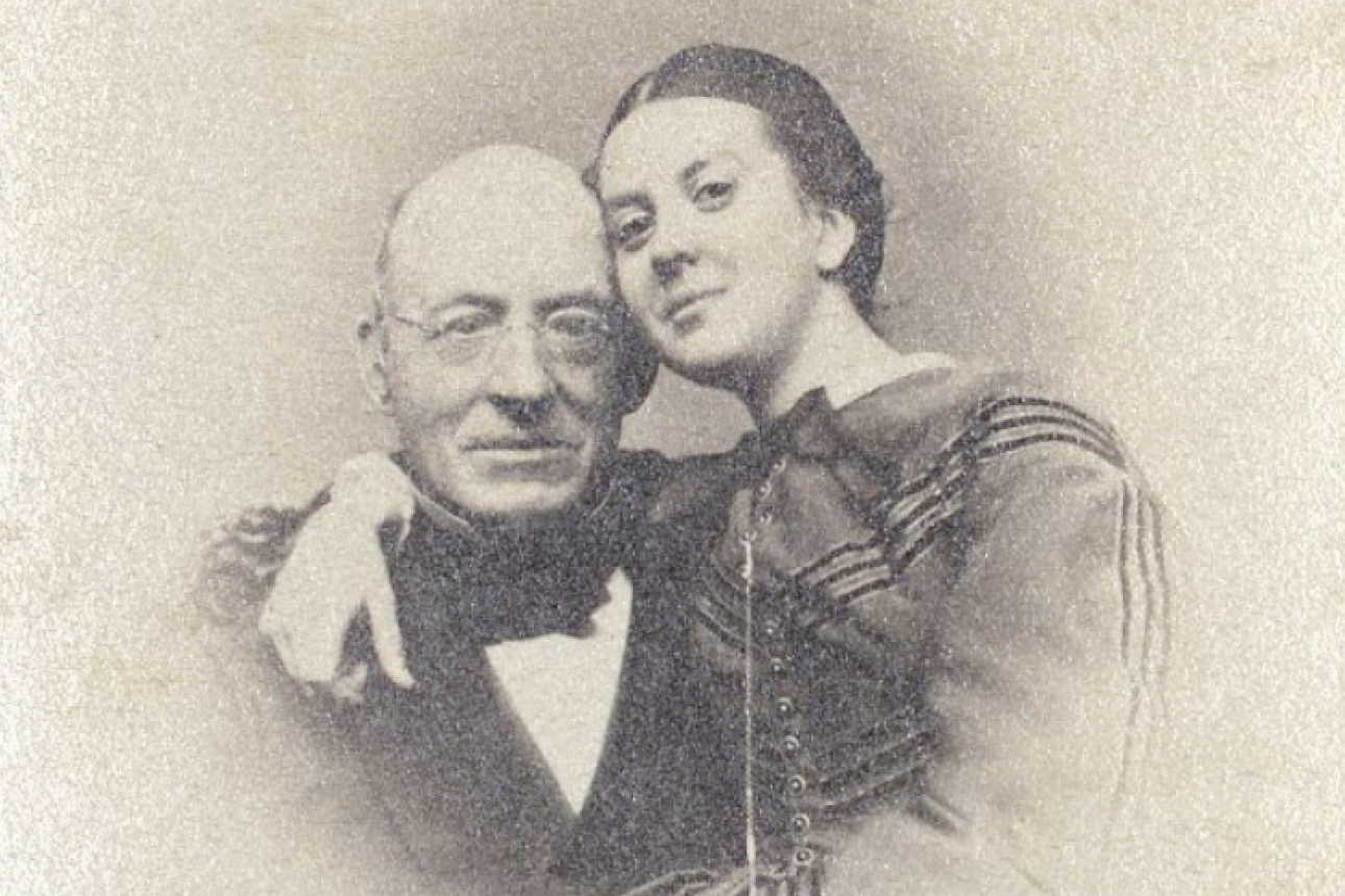 C. Seaver, Jr., photographer (Boston, Mass.) William Lloyd Garrison and his daughter Fanny (Helen Francis) , carte-de-visite, ca. 1856.