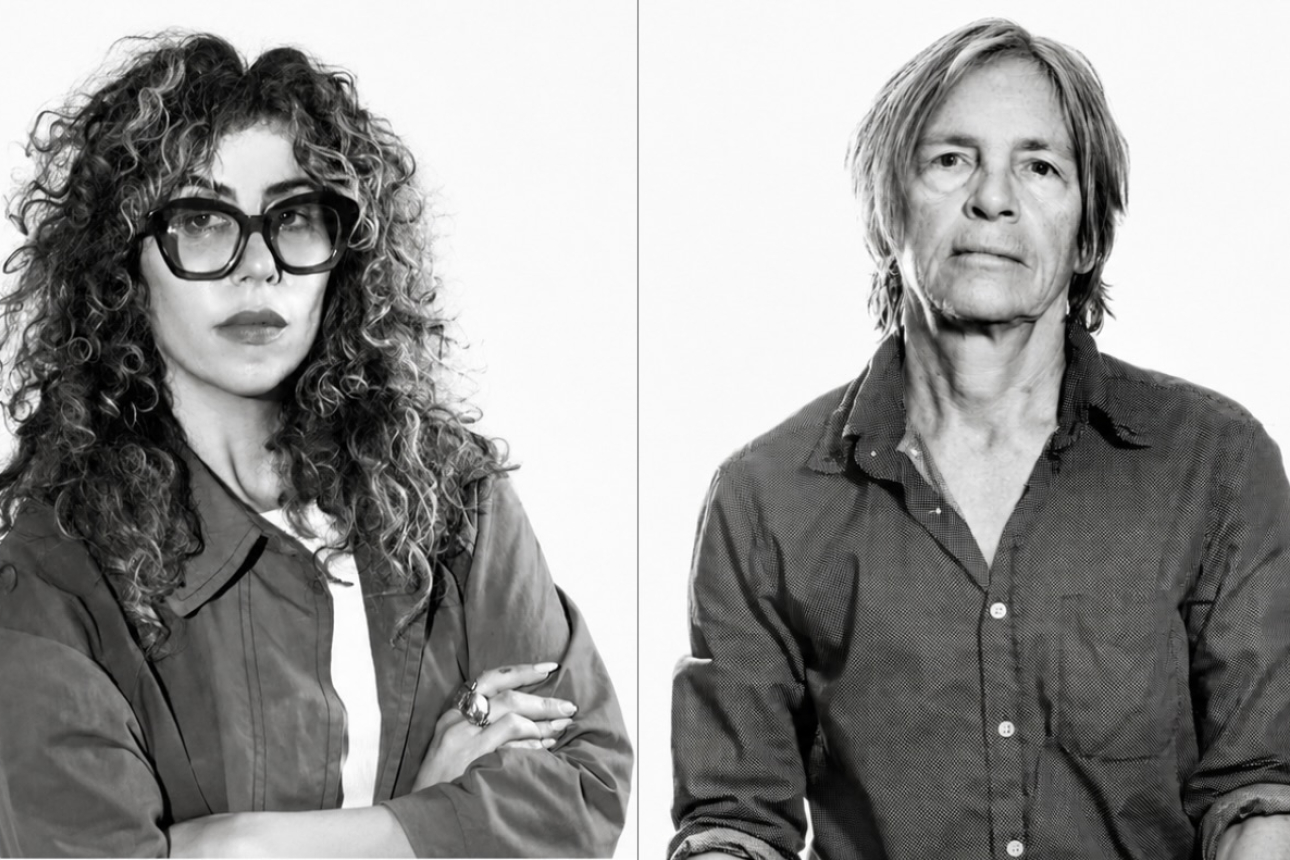 Black and white headshots of Ariana Reines and Eileen Myles