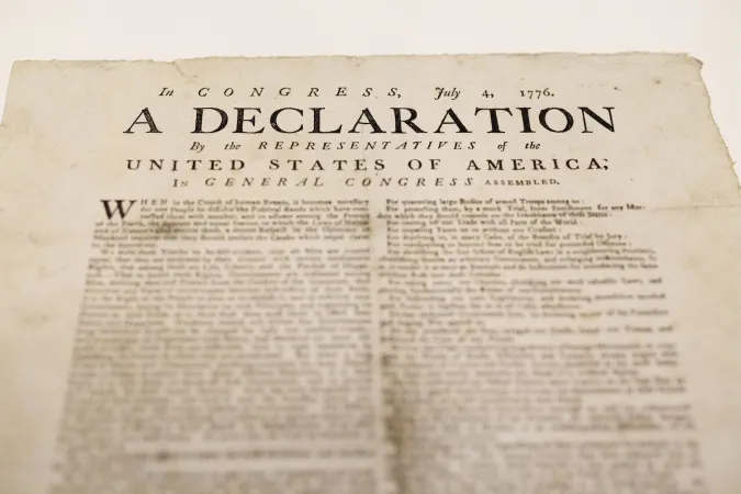 Photograph of the American Declaration of Independence