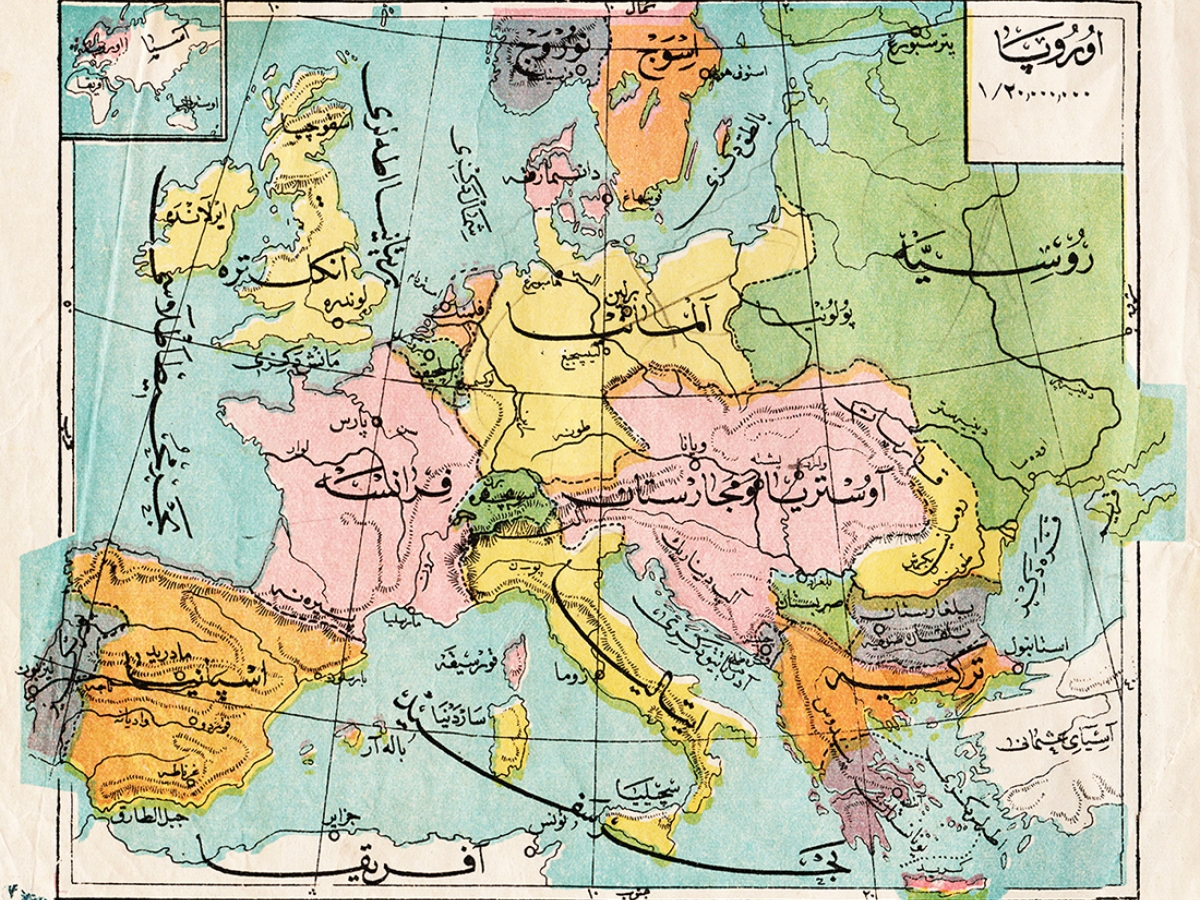 A map of Europe, circa mid 1900s.
