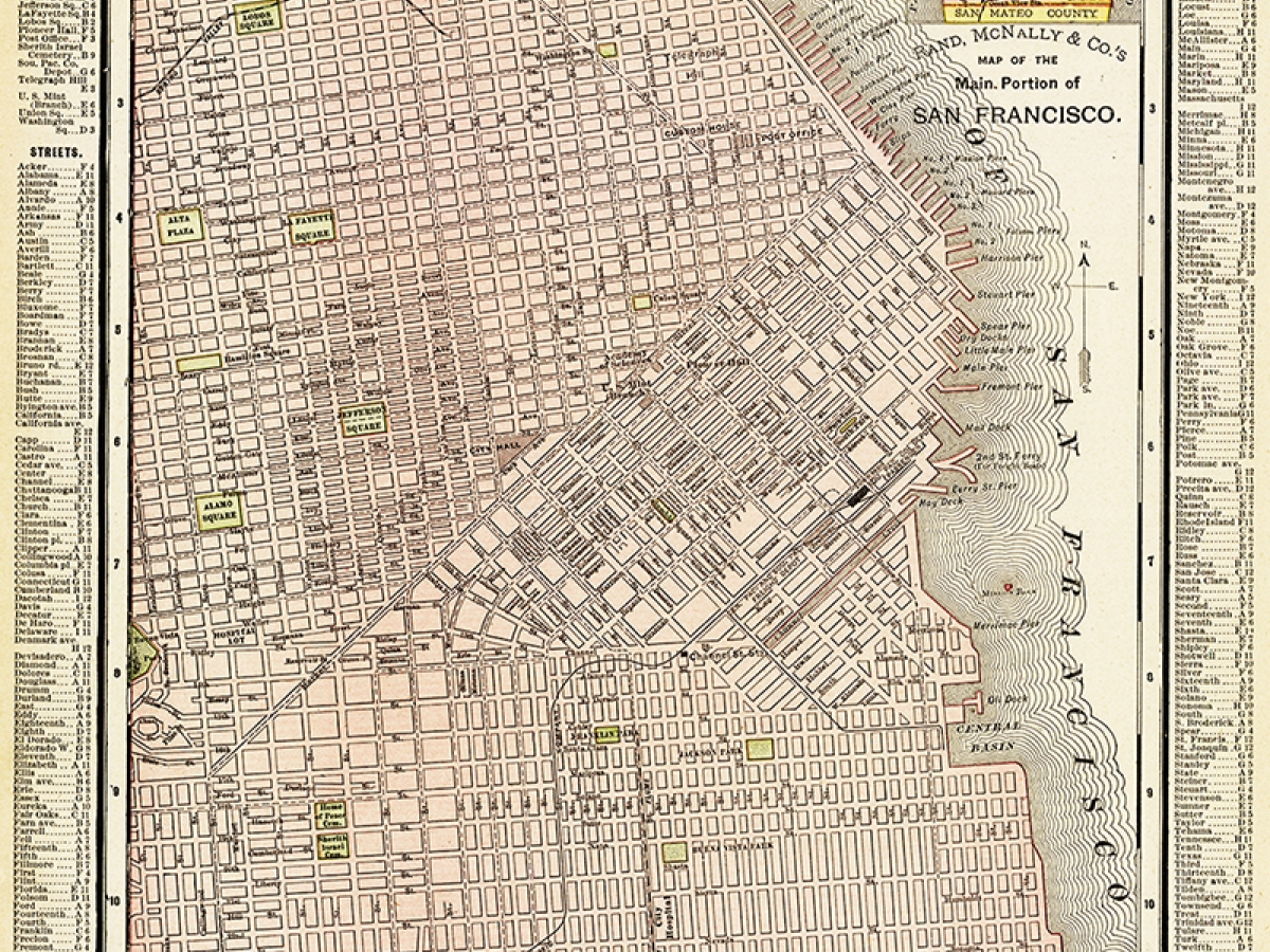 Map of San Francisco. Rand, McNally & Co. 1895. 