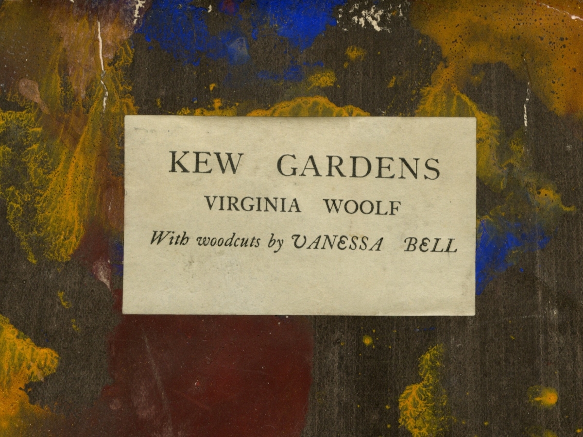 Cover of Virginia Woolf's novel Kew Gardens, with woodcuts by Vanessa Bell