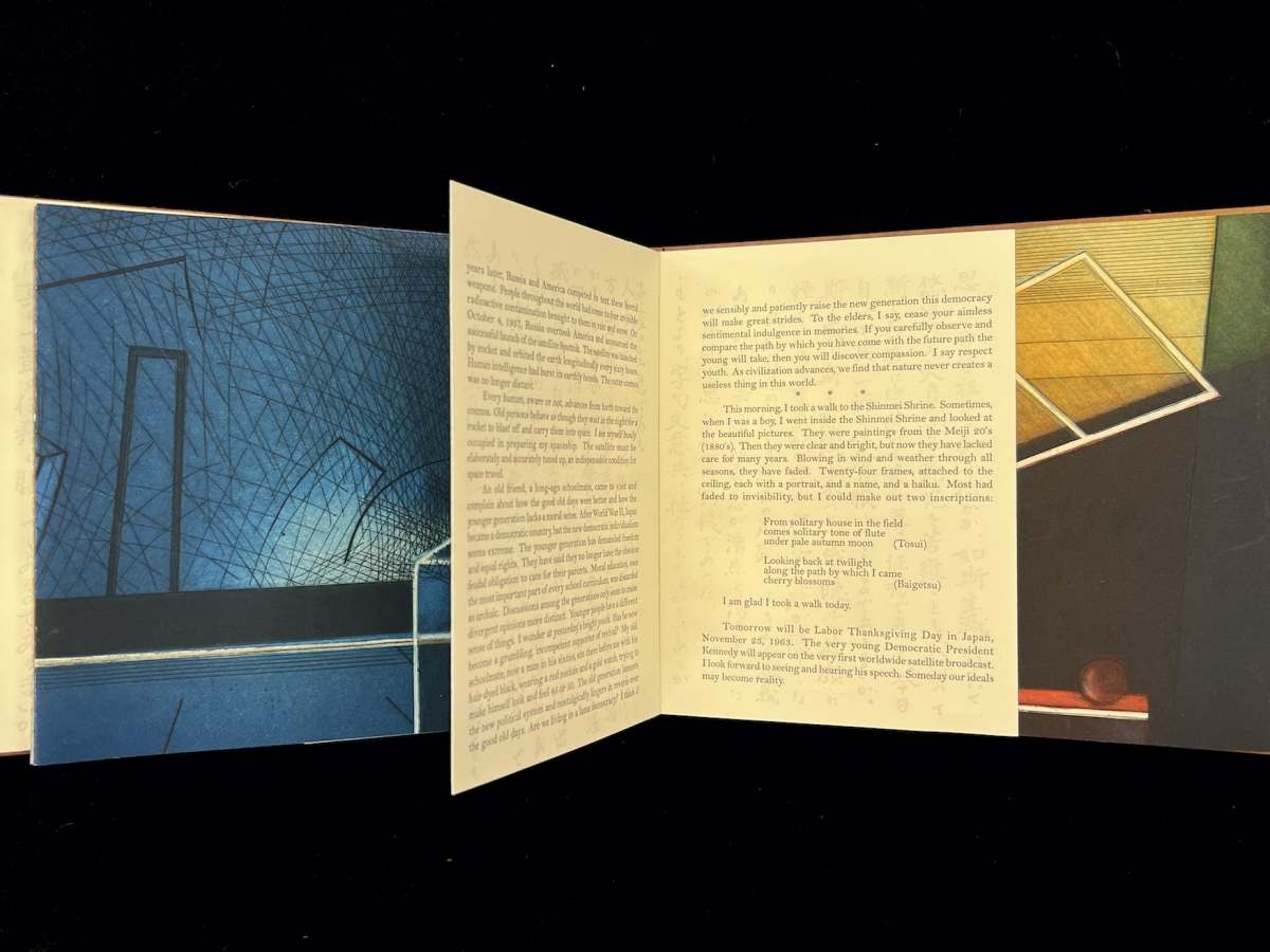 Artists book containing text and images