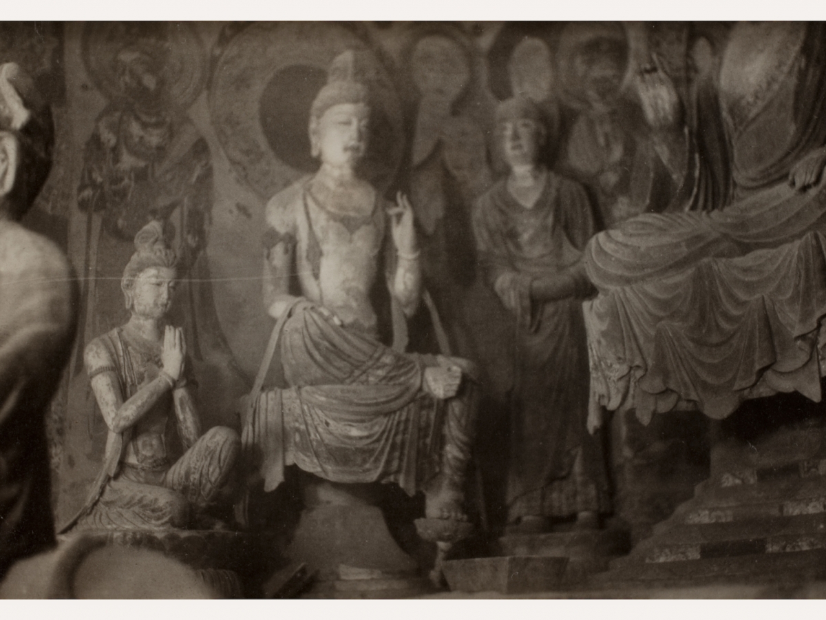 set of carved figures in an altar