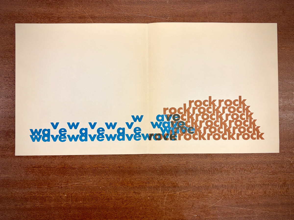 Poster with words wave rock