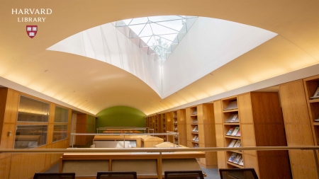 Photograph of a ceiling with an opening in it