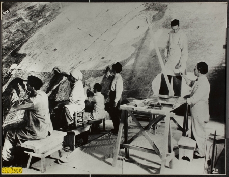 Conservators at work in Hagia Sophia