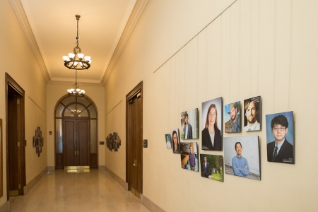 The gallery is located on the first floor of Widener. 