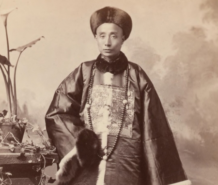 Kun-hua Ko, an instructor in Chinese at Harvard, circa 1880.