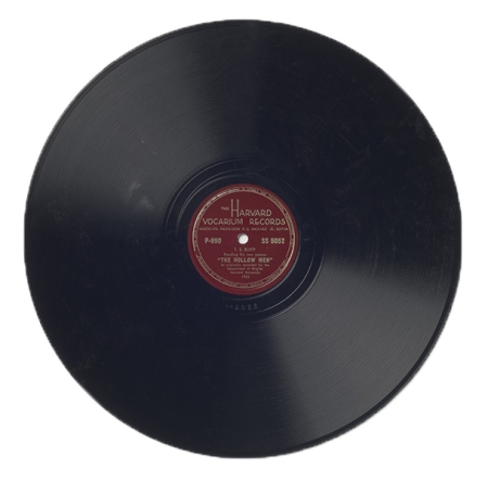 Harvard Vocarium disc featuring T. S. Eliot