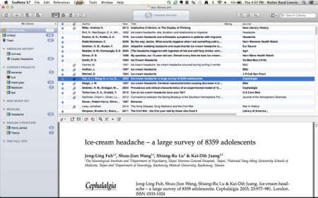 Endnote screenshot