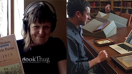 Woodberry Poetry Room grant recipients Erin Moure and Dan Beachy-Quick.