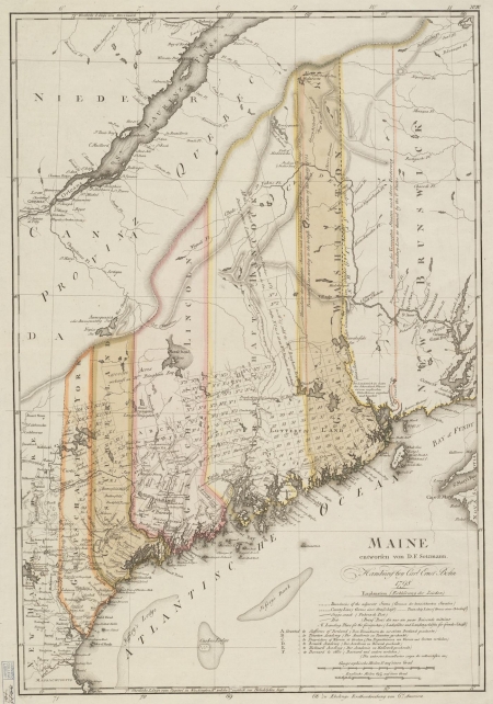 A 1798 map of Maine from the Harvard Map Collection.