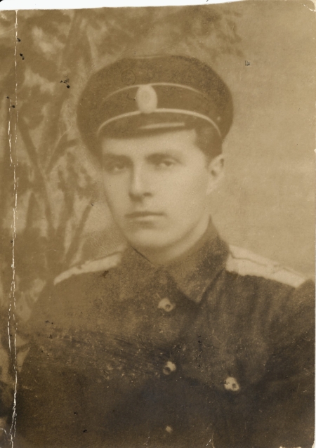 Gregory Samoylenko in his White officer's uniform and cap