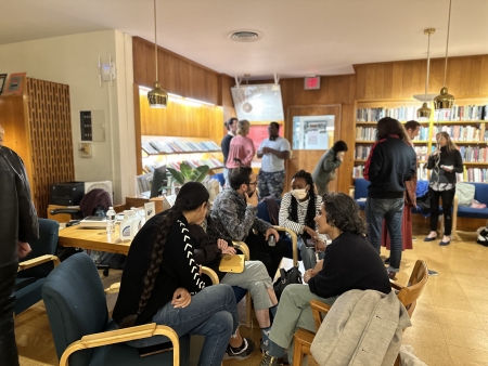 Listeners in the Woodberry Poetry Room
