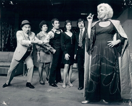 Lillian Lux in Mayn rebitsin fun Yisroel (The Rebbetzin from Israel), adapted and staged by Pesach Burstein, New York, 1973-1974