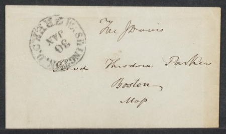 Envelope Addressed to Theodore Parker