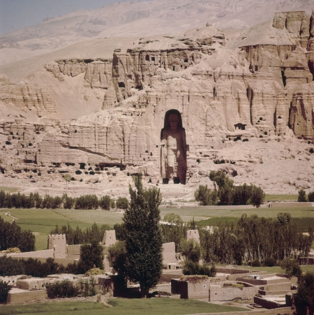 Buddha at Bamiyan. Taken by Josephine Powell between 1959 and 1961.