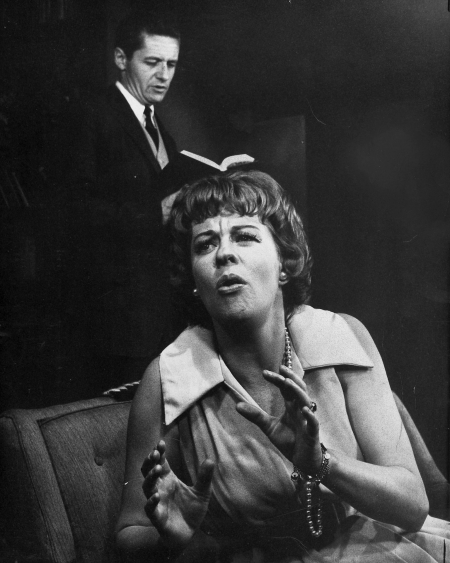 Uta Hagen and Arthur Hill in Edward Albee's “Who's Afraid of Virginia Woolf?" 1962.