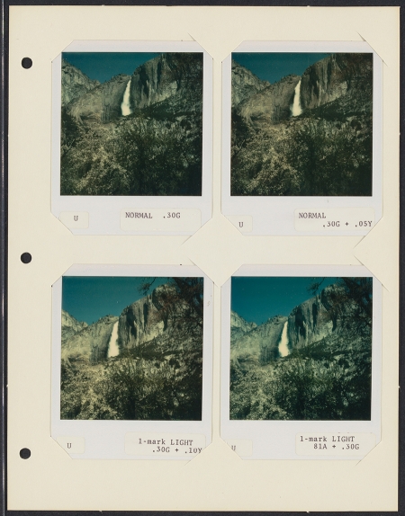 Test photographs of Yosemite National Park using SX-70 film