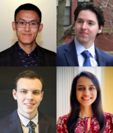 four headshots of students