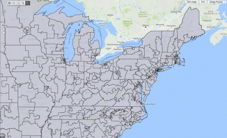 106th Congressional District Boundaries map overlay