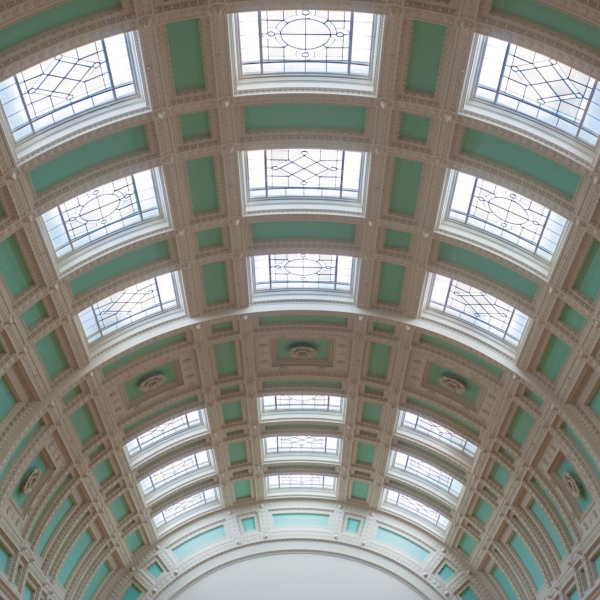 Ceiling with skylights