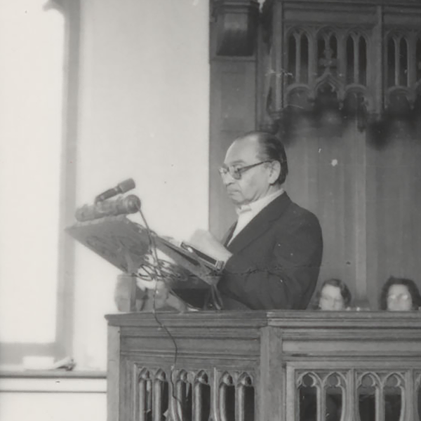 Gustavo Gutiérrez at HDS Dudleian lecture, 1984