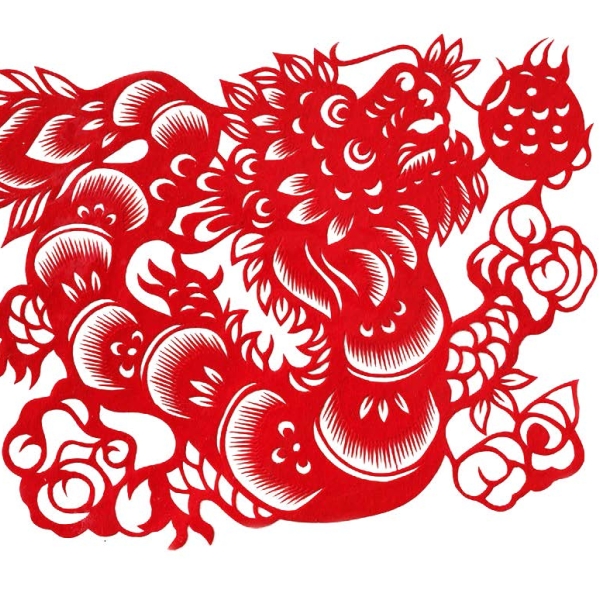 Stylized red dragon