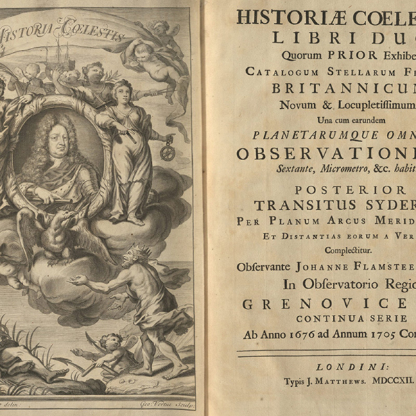 A slightly cropped scan of an opening with a frontispiece engraving by Vertue after a 1712 portrait on the verso and the title page on the recto.
