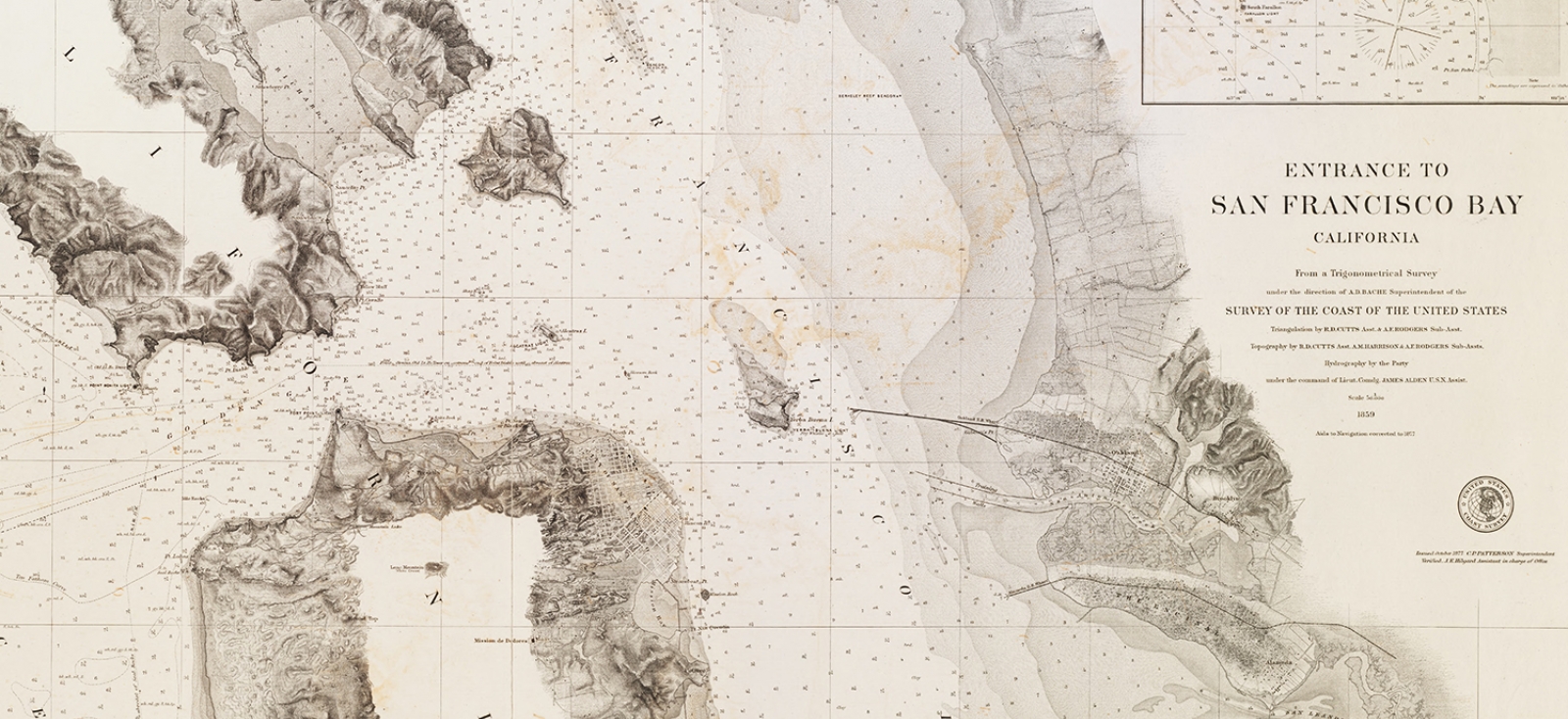 United States Coast Survey, Entrance to San Francisco Bay, 1877.
