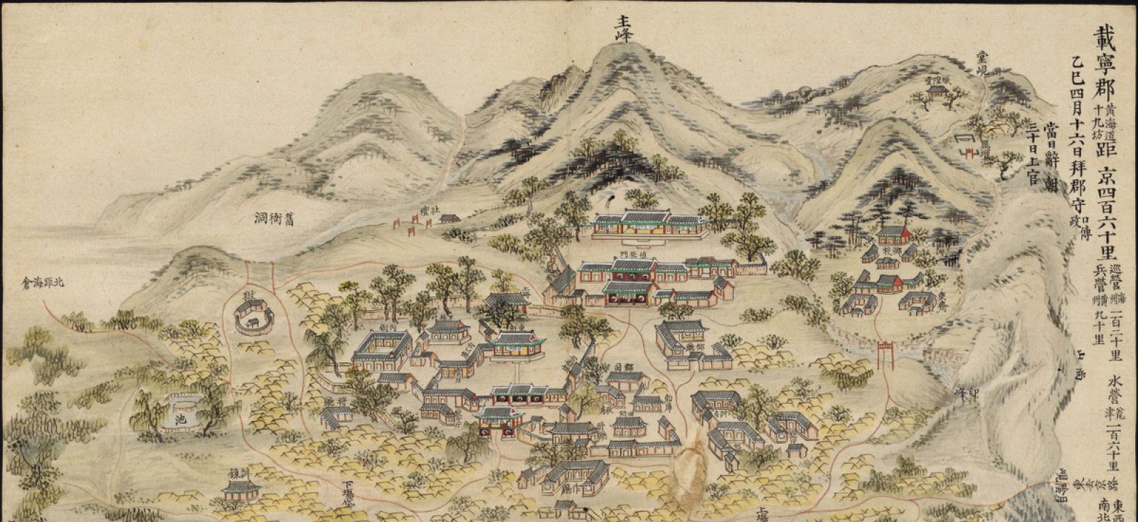 A map from Harvard-Yenching Library's Korean Collection, published circa 1880