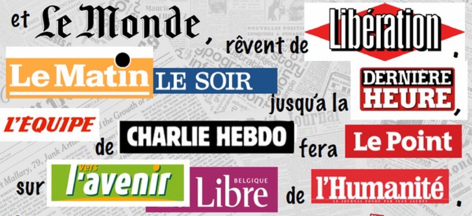 Series of French newspaper and magazine titles