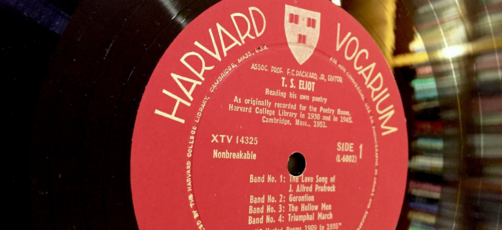 A Harvard Vocarium record from the Woodberry Poetry Room's audio-visual collection.