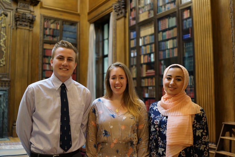 The 2018 Undergraduate Book Collecting Prize winners in the Widener Library.