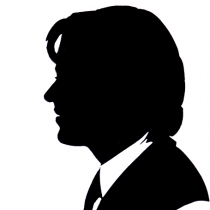 Paper silhouette of Tom Lingner, cut by Charles Burns.